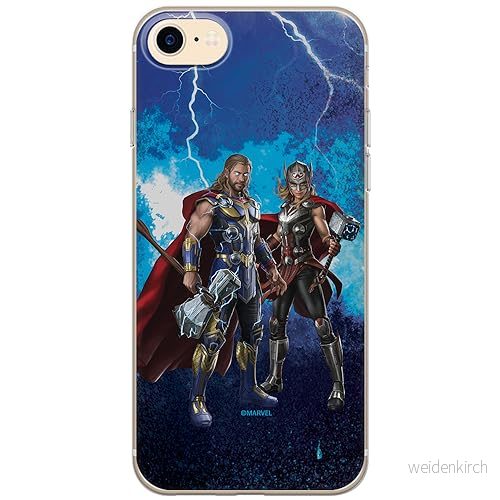 ERT GROUP mobiltelefonfodral för Iphone 7/8/ SE 2/ 3 originalt och officiellt licensierat Marvel mönster Thor 009 optimalt anpassad till formen på mobiltelefonen, fodral tillverkad av TPU plast 5904805172519