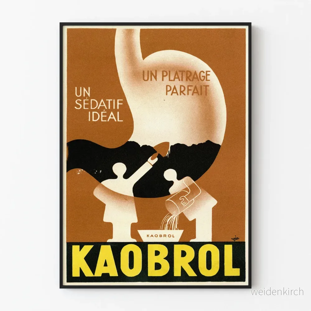 Vintageposter Kaobrol - Retro medicinsk väggdekoration