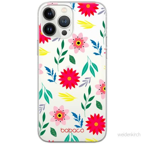 ERT GROUP mobiltelefonfodral för Samsung A71 originalt och officiellt licensierat Babaco mönster Flowers 010 Vit optimalt anpassad till formen på mobiltelefonen, gedeeltelijk transparant 5903932586442