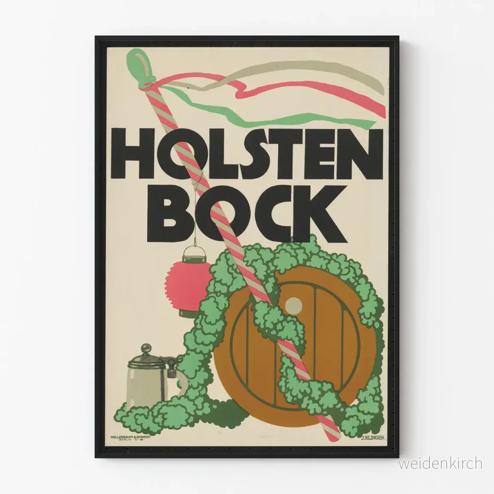 Vintageposter Holsten Bock väggdekoration öl Vintageposter Holsten Bock väggdekoration öl