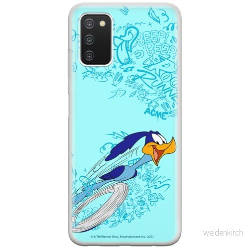 ERT GROUP mobiltelefonfodral för Samsung A03S originalt och officiellt licensierat Looney Tunes mönster Roadrunner 004 anpassad till formen på mobiltelefonen, fodral tillverkad av TPU plast 5905795127275