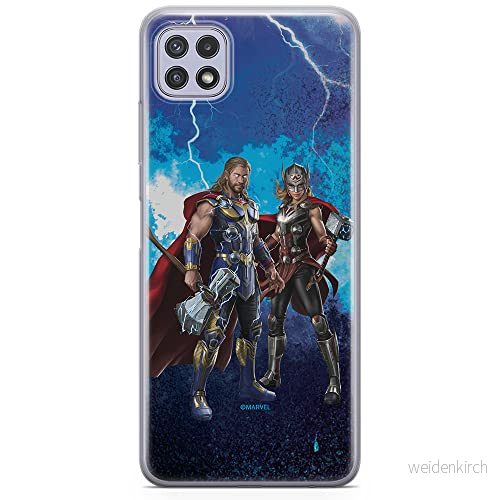 ERT GROUP mobiltelefonfodral för Samsung A22 5G originalt och officiellt licensierat Marvel mönster Thor 009 Vit optimalt anpassad till formen på mobiltelefonen, fodral tillverkad av TPU plast 5904805174216