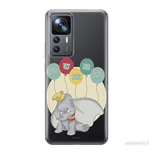 ERT GROUP mobiltelefonfodral för Xiaomi 12T/12T pro/K50 Ultra originalt och officiellt licensierat Disney mönster Dumbo 003 optimalt anpassad till formen på mobiltelefonen, gedeeltelijk transparant 5905511574369