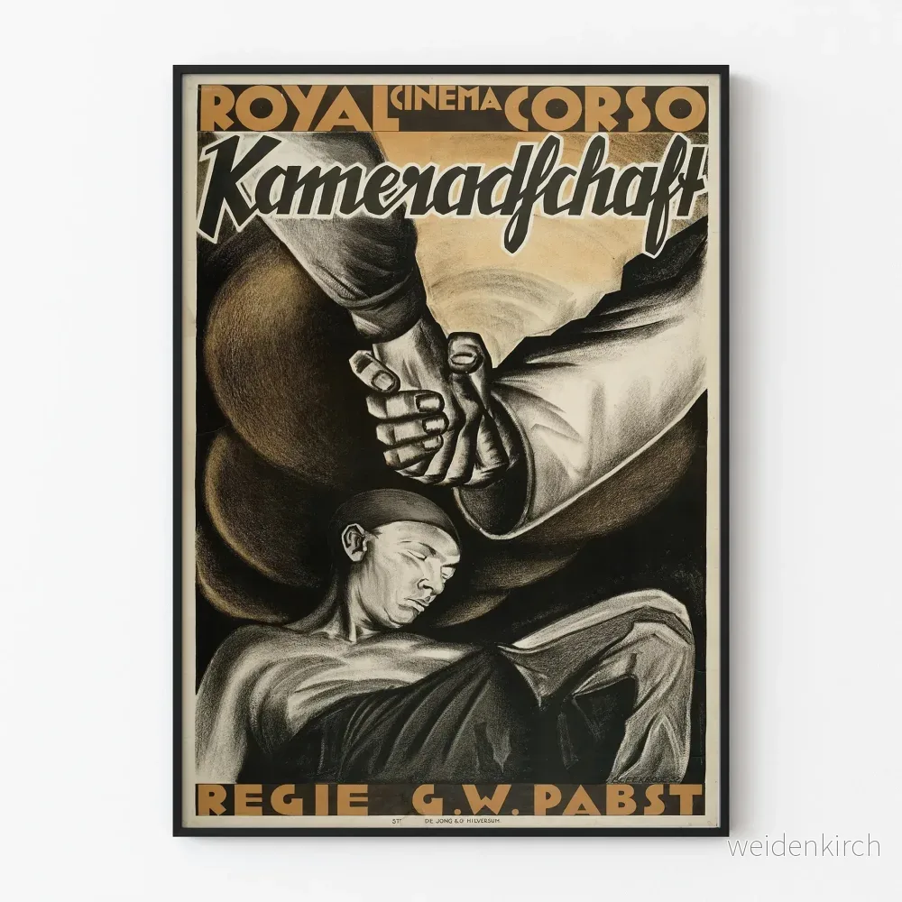 Vintage filmaffisch Kameradschaft - Konstnärlig väggdekoration