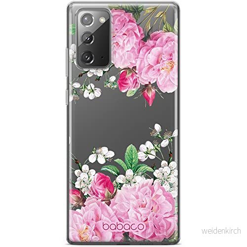 ERT GROUP mobiltelefonfodral för Samsung GALAXY NOTE 20 originalt och officiellt licensierat Babaco mönster Flowers 046 optimalt anpassad till formen på mobiltelefonen, gedeeltelijk transparant 5905131330895