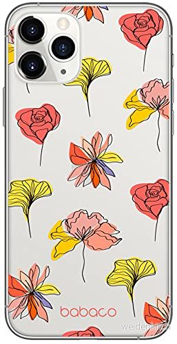 ERT GROUP mobiltelefonfodral för Apple Iphone 11 PRO originalt och officiellt licensierat Babaco mönster Flowers 012 Vit optimalt anpassad till formen på mobiltelefonen, gedeeltelijk transparant 5903932605839