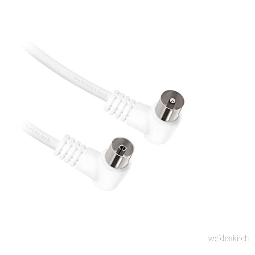 Ekon TV antennkabel, 90 kontakter, 1,8 meter, manlig adapter ingår, hane hona, 75 dB, för TV, smart avkodare, markbunden digital 8018417224355