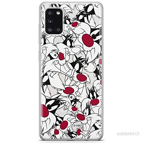 ERT GROUP mobiltelefonfodral för Samsung A31 originalt och officiellt licensierat Looney Tunes mönster Sylvester 004 optimalt anpassad till formen på mobiltelefonen, gedeeltelijk transparant 5903040216491