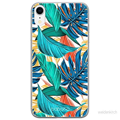 ERT GROUP mobiltelefonfodral för Apple Iphone XR originalt och officiellt licensierat Babaco mönster Plants 005 Vit optimalt anpassad till formen på mobiltelefonen, fodral tillverkad av TPU plast 5903537754437