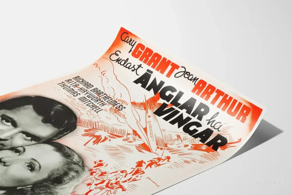Vintageposter Only Angels Have Wings - Klassisk filmväggdekoration - Bild 3