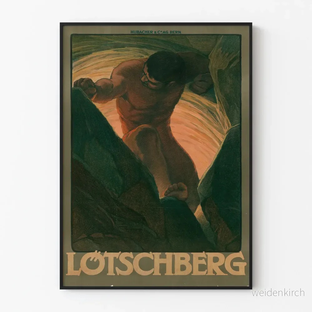 Vintageposter Lotschberg – Väggdekoration Art déco Vintageposter Lotschberg – Väggdekoration Art déco
