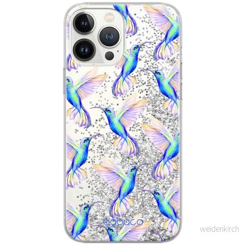 ERT GROUP mobiltelefonfodral för Apple Iphone XS Max originalt och officiellt licensierat Babaco mönster Hummingbird 002 Vit anpassad till formen på mobiltelefonen, med glitter overflow effekt 5903537779393