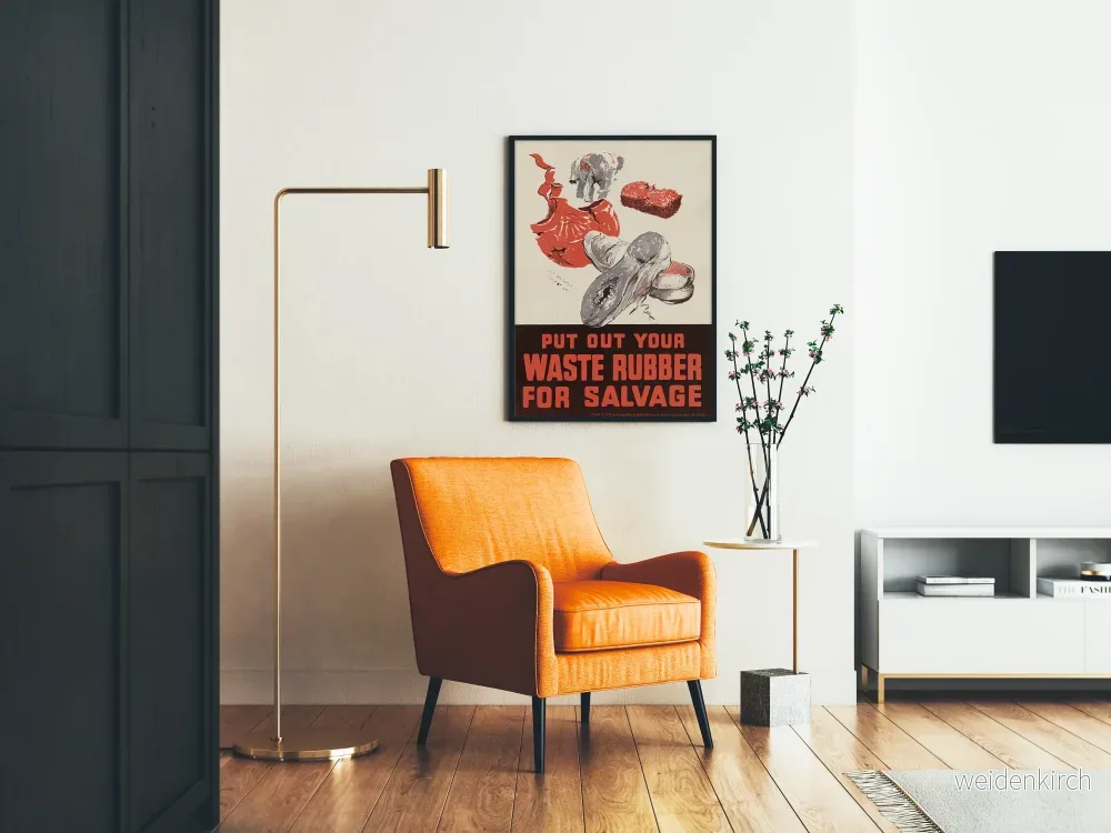 Vintageposter för återvinning av gummi - Retro väggdekoration - Bild 2