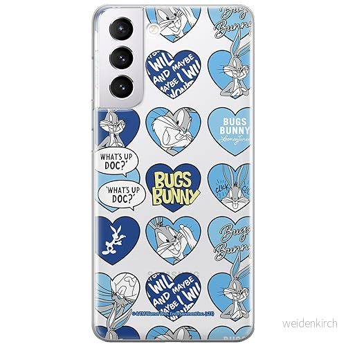 ERT GROUP mobiltelefonfodral för Samsung S21 originalt och officiellt licensierat Looney Tunes mönster Bugs 021 optimalt anpassad till formen på mobiltelefonen, gedeeltelijk transparant 5905795085391
