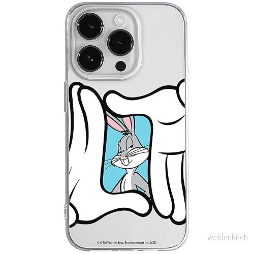 ERT GROUP mobiltelefonfodral för Iphone 14 PRO MAX originalt och officiellt licensierat Looney Tunes mönster Bugs 025 optimalt anpassad till formen på mobiltelefonen, gedeeltelijk transparant 5905795091439