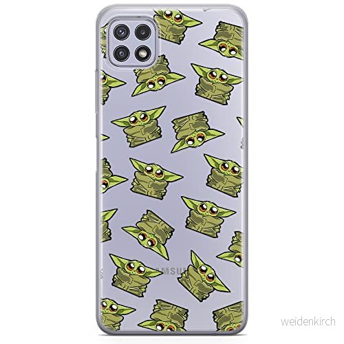 ERT GROUP mobiltelefonfodral för Samsung A22 5G originalt och officiellt licensierat Star Wars mönster Baby Yoda 008 optimalt anpassad till formen på mobiltelefonen, gedeeltelijk transparant 5903932808940
