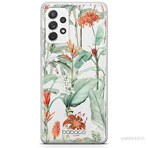ERT GROUP mobiltelefonfodral för Samsung A52 5G / LTE 4G A52S originalt och officiellt licensierat Babaco mönster Flowers 048 anpassad till formen på mobiltelefonen, gedeeltelijk transparant 5905131341044