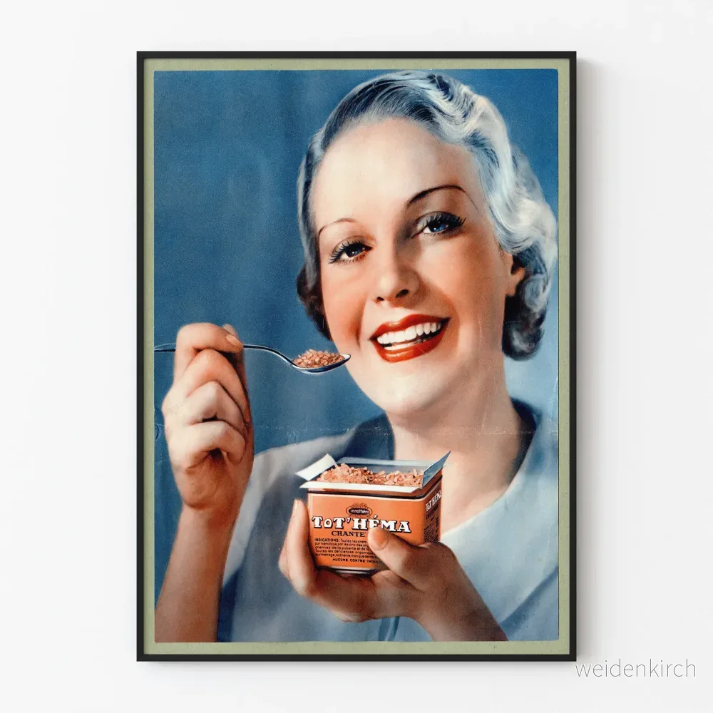 Vintage reklamposter för Tot'Héma för väggdekoration