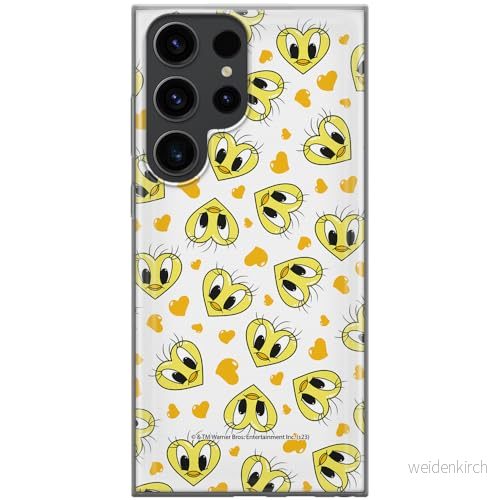 ERT GROUP mobiltelefonfodral för Samsung S23 ULTRA originalt och officiellt licensierat Looney Tunes mönster Tweety 017 anpassad till formen på mobiltelefonen, fodral tillverkad av TPU plast 5905795120498