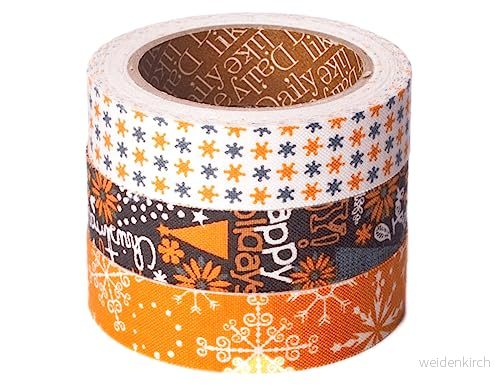 Dailylike Set 3 självhäftande tejp bomull holy night 15mm.x3m. 8809349554043