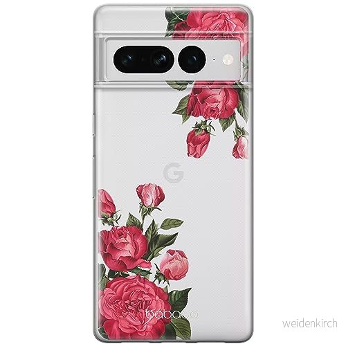 ERT GROUP mobiltelefonfodral för Google PIXEL 7 PRO originalt och officiellt licensierat Babaco mönster Flowers 007 optimalt anpassad till formen på mobiltelefonen, gedeeltelijk transparant 5905795164362