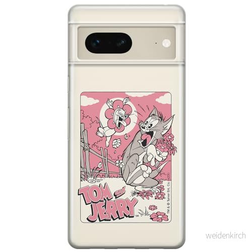 ERT GROUP mobiltelefonfodral för Google PIXEL 7 originalt och officiellt licensierat Tom & Jerry mönster 041 optimalt anpassad till formen på mobiltelefonen, fodral tillverkad av TPU plast 5905795184230