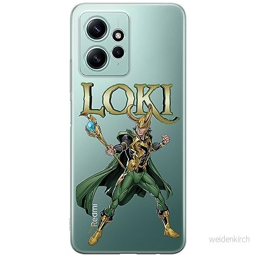 ERT GROUP mobiltelefonfodral för Xiaomi REDMI NOTE 12 4G originalt och officiellt licensierat Marvel mönster Loki 002 optimalt anpassad till formen på mobiltelefonen, gedeeltelijk transparant 5905511944261