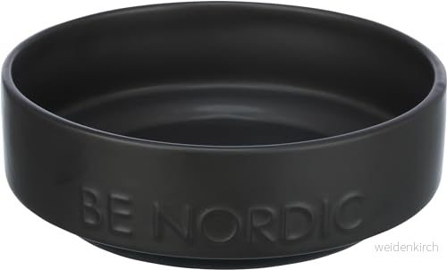 Trixie BE NORDIC bowl, ceramic/rubber, 0.5 l/ø 16 cm, black 4011905245232