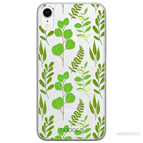 ERT GROUP mobiltelefonfodral för Apple Iphone XR originalt och officiellt licensierat Babaco mönster Plants 009 Vit optimalt anpassad till formen på mobiltelefonen, gedeeltelijk transparant 5903932572025