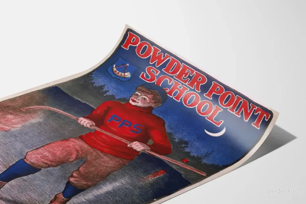 Vintage affisch Powder Point School Ishockey - Bild 3