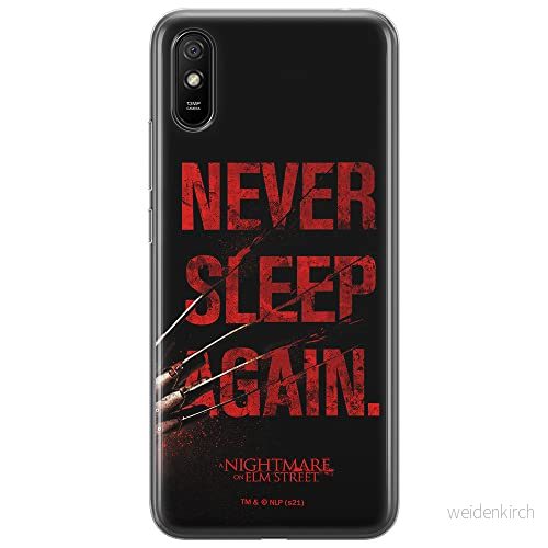 ERT GROUP mobiltelefonfodral för Xiaomi REDMI 9A originalt och officiellt licensierat Horror mönster Nightmare of Elm Street 003 anpassad till formen på mobiltelefonen, fodral tillverkad av TPU plast 5905511075163
