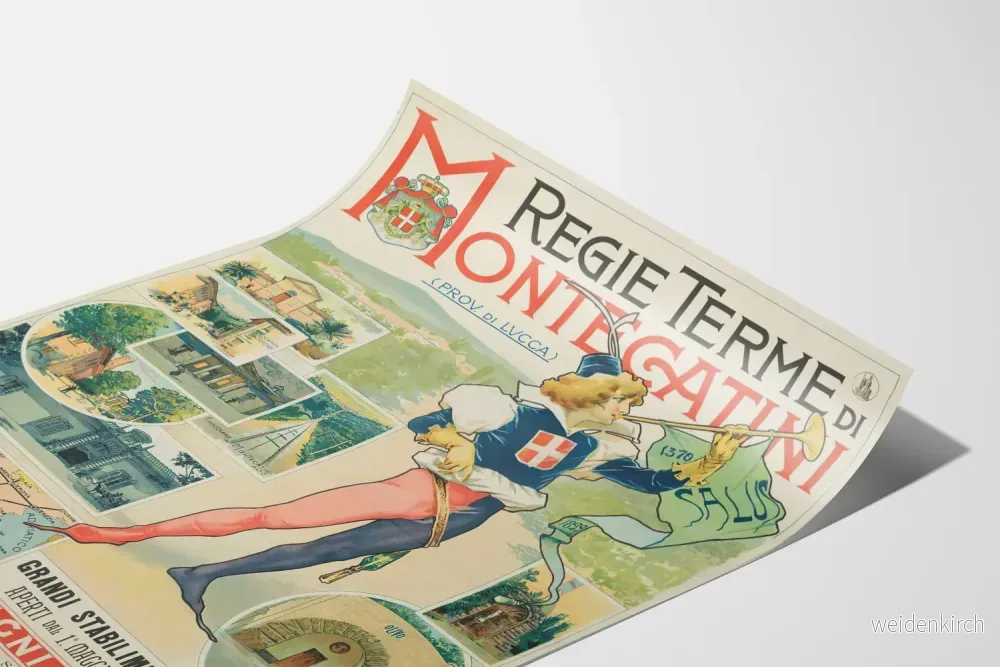 Vintageaffisch Thermes de Montecatini - Poster Art déco Italien - Bild 3