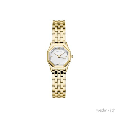 Rosefield Gemme White Steel Klocka goldcoloured, Storlek: One Size, Gold/coloured 8720791521448