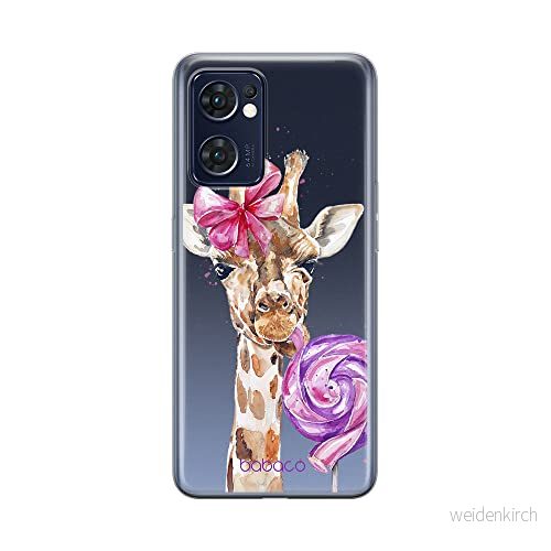 ERT GROUP mobiltelefonfodral för Oppo RENO 7 5G originalt och officiellt licensierat Babaco mönster Giraffe 001 optimalt anpassad till formen på mobiltelefonen, gedeeltelijk transparant 5905511304003