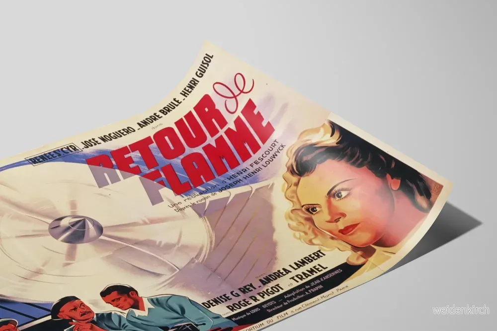 Vintageposter Återkomst av flamma - Retro filmväggdekoration - Bild 2