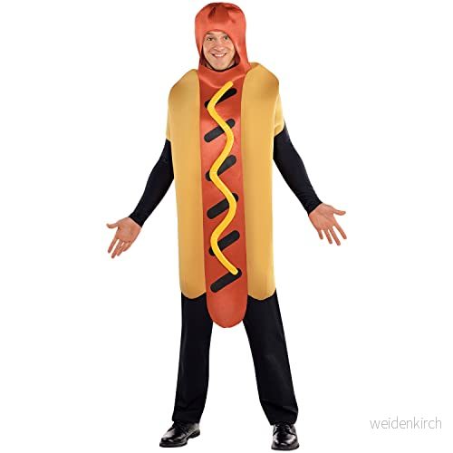 amscan 9918187 Vuxna Män Kvinnor Hot Diggety Hund Nyhet Maskeraddräkt Storlek Extra Large 194099139823