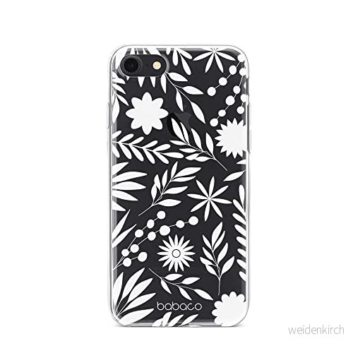 ERT GROUP mobiltelefonfodral för Iphone 7/8/ SE 2/ 3 originalt och officiellt licensierat Babaco mönster Flowers 023 optimalt anpassad till formen på mobiltelefonen, gedeeltelijk transparant 5904805805592