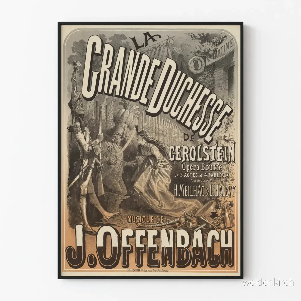 Vintageposter La Grande Duchesse de Gérolstein - Musikväggdekoration