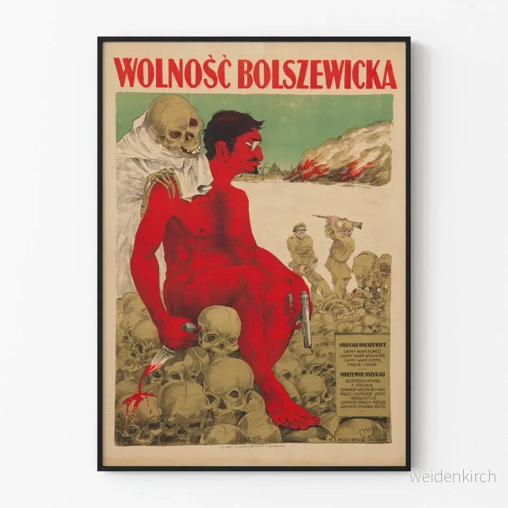 Historisk propagandaposter Wolność Bolszewicka för väggdekoration