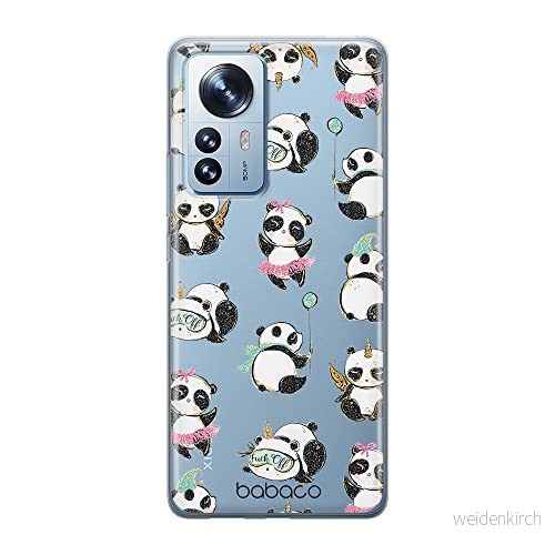 ERT GROUP mobiltelefonfodral för Xiaomi 12 PRO originalt och officiellt licensierat Babaco mönster Panda 008 optimalt anpassad till formen på mobiltelefonen, gedeeltelijk transparant 5905511528492