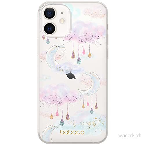 ERT GROUP mobiltelefonfodral för Apple Iphone 12 Mini originalt och officiellt licensierat Babaco mönster Sky 001 Vit optimalt anpassad till formen på mobiltelefonen, gedeeltelijk transparant 5904805420313
