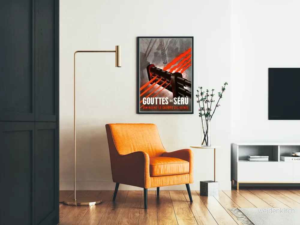 Industrivintage affisch Gouttes de Sérû för väggdekoration - Bild 2