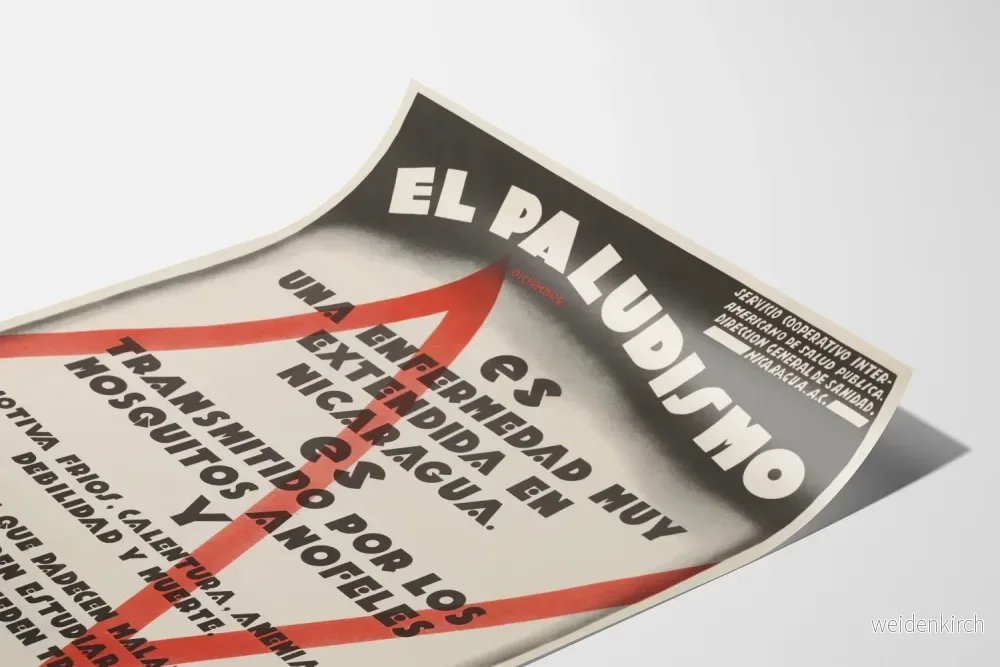 Vintageposter El Paludismo - Medvetenhet om malaria i Nicaragua - Bild 3