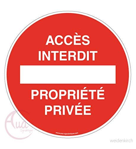 AUA SIGNALETIQUE panel för privat ägande Ø 130 mm, aluminium dibond 3 mm 3666180035576