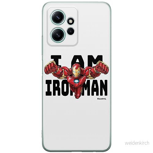 ERT GROUP mobiltelefonfodral för Xiaomi REDMI NOTE 12 4G originalt och officiellt licensierat Marvel mönster Iron Man 028 anpassad till formen på mobiltelefonen, fodral tillverkad av TPU plast 5905511943936