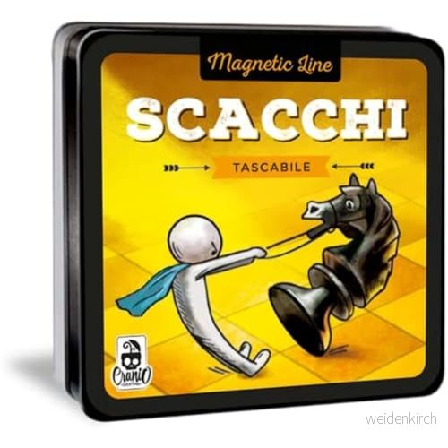 Cranio Creations Magnetic Line, schack, en stor klassiker i fickstorlek och magnetisk version, italiensk utgåva, CC358 8034055583586