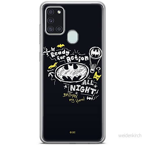 ERT GROUP mobiltelefonfodral för Samsung A21s originalt och officiellt licensierat DC mönster Batman 014 optimalt anpassad till formen på mobiltelefonen, fodral tillverkad av TPU plast 5903040259078