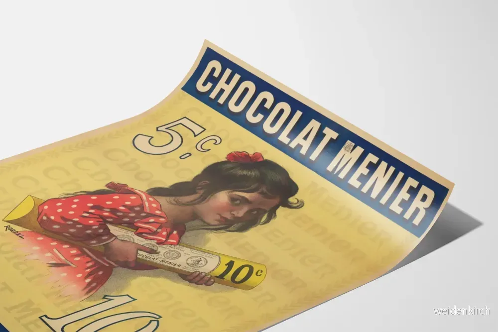 Vintageposter Chocolat Menier - Retro väggdekoration - Bild 3