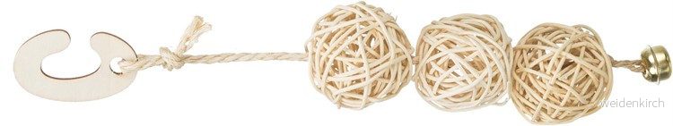 Trixie 3 Rattan balls with bell 24 cm 4011905516936