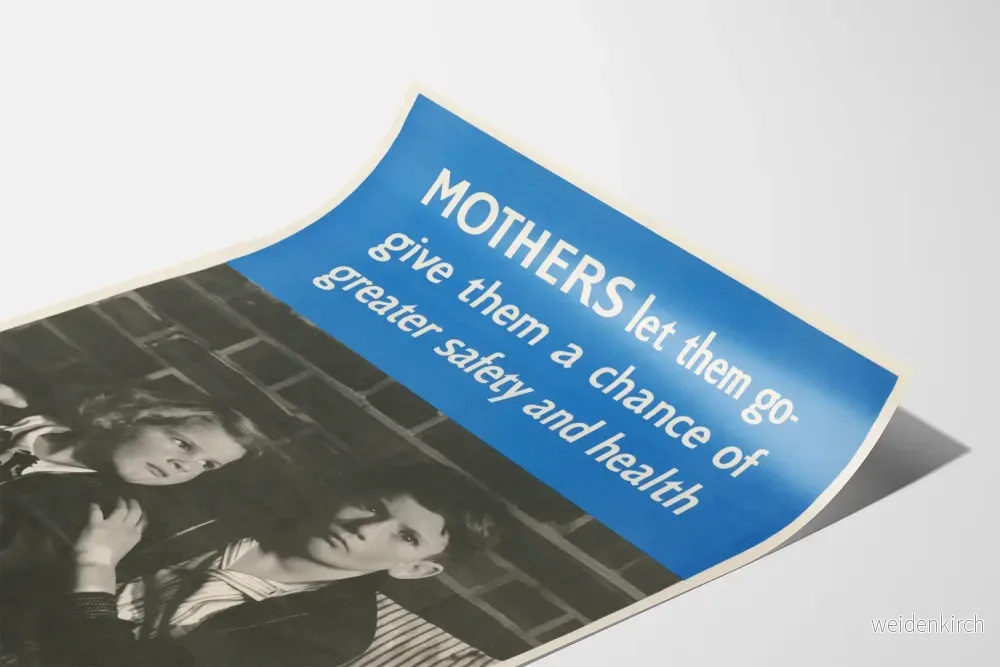 Vintageposter Mors låt dina barn gå - Inspirerande väggdekoration - Bild 3